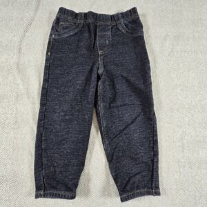 Carter's Dark Blue Jeggings Denim Look 24M Unisex Stretchy Pull On Pants